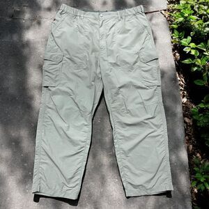 REI Outdoors Big & Tall Hiking Utility Cargo Nylon Pants Tan Brown Size XXL